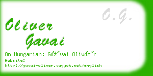 oliver gavai business card